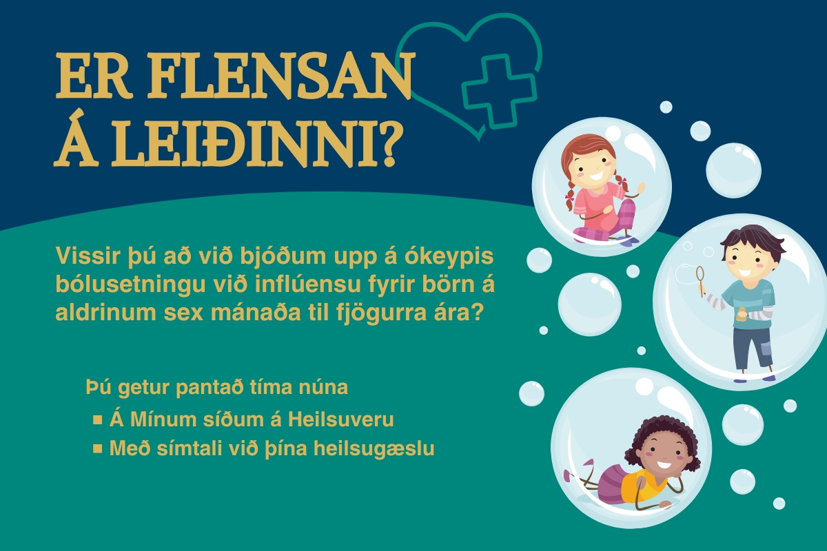 Mynd af frétt Börnum undir 4 ára aldri boðið upp á bólusetningu við inflúensu