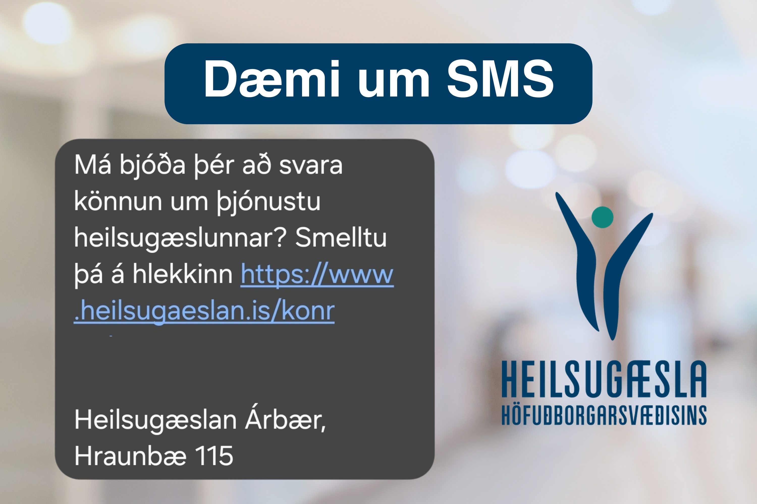 Mynd af frétt Heilsugæslur senda þjónustukönnun í SMS eftir komu