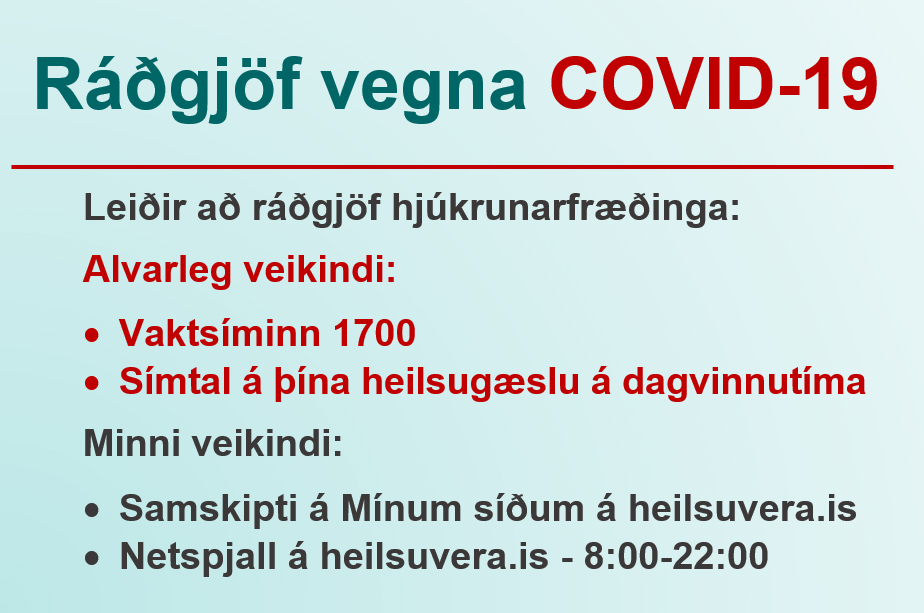 Mynd af frétt Ráðgjöf vegna COVID-19?