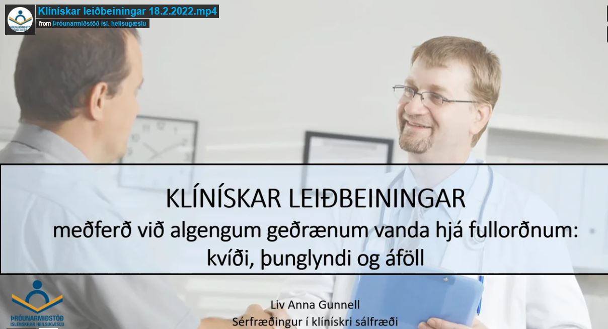 Mynd af frétt Rétt þjónusta: Kvíðaraskanir, áfallastreita og þunglyndi